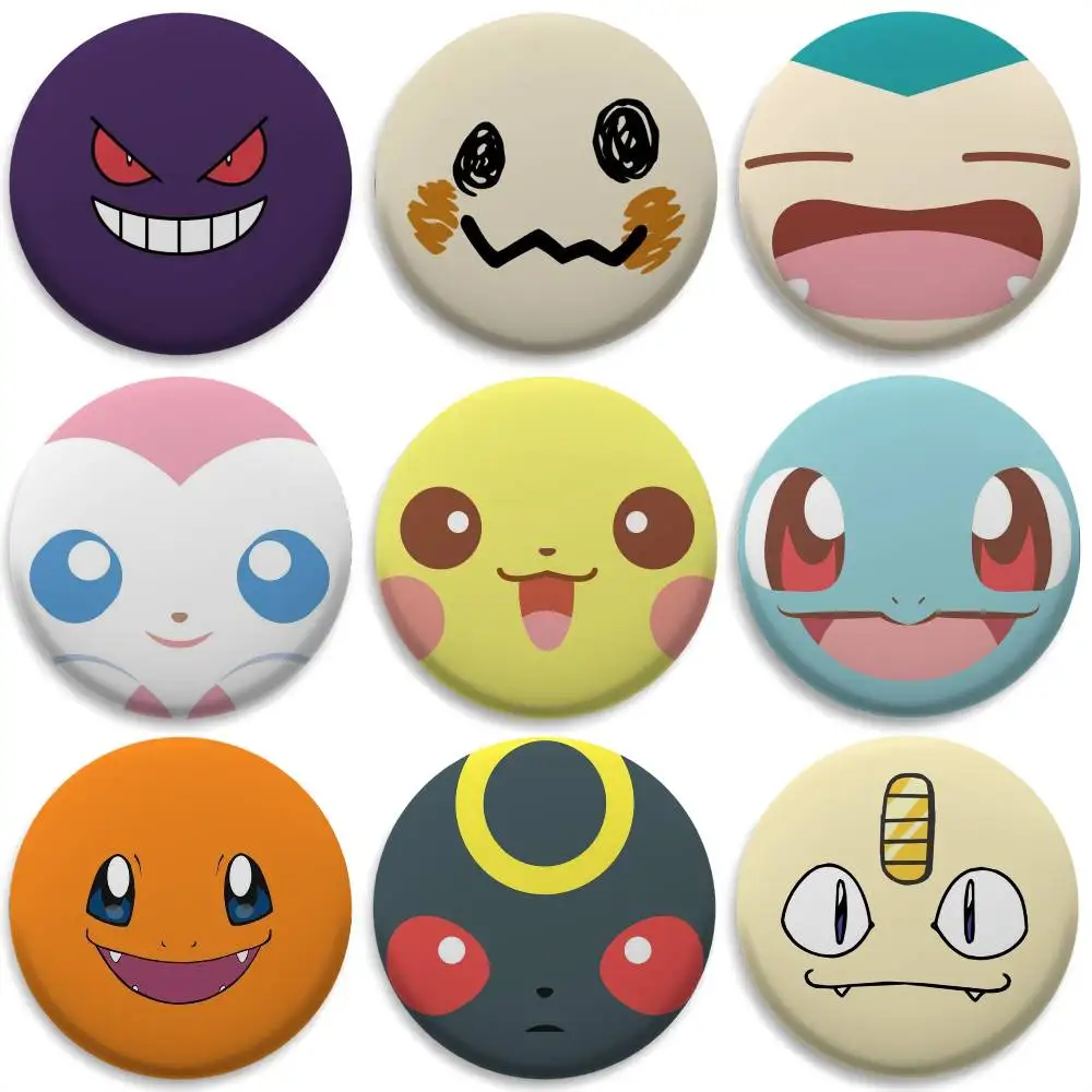 

Sylveon Snorlax Umbreon Gengar Badges Round Exquisite Badge Brooches Creative Pins For Clothes Hat Backpack Gift Accessories