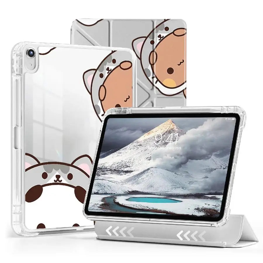 Funny Bear Face Cartoon Tablet Case For iPad Air 4 5 M3 M2 M4 11inch Pro 2025 Mini 6 7 11th 10th 9th 8th 7th 12.9inch Holder