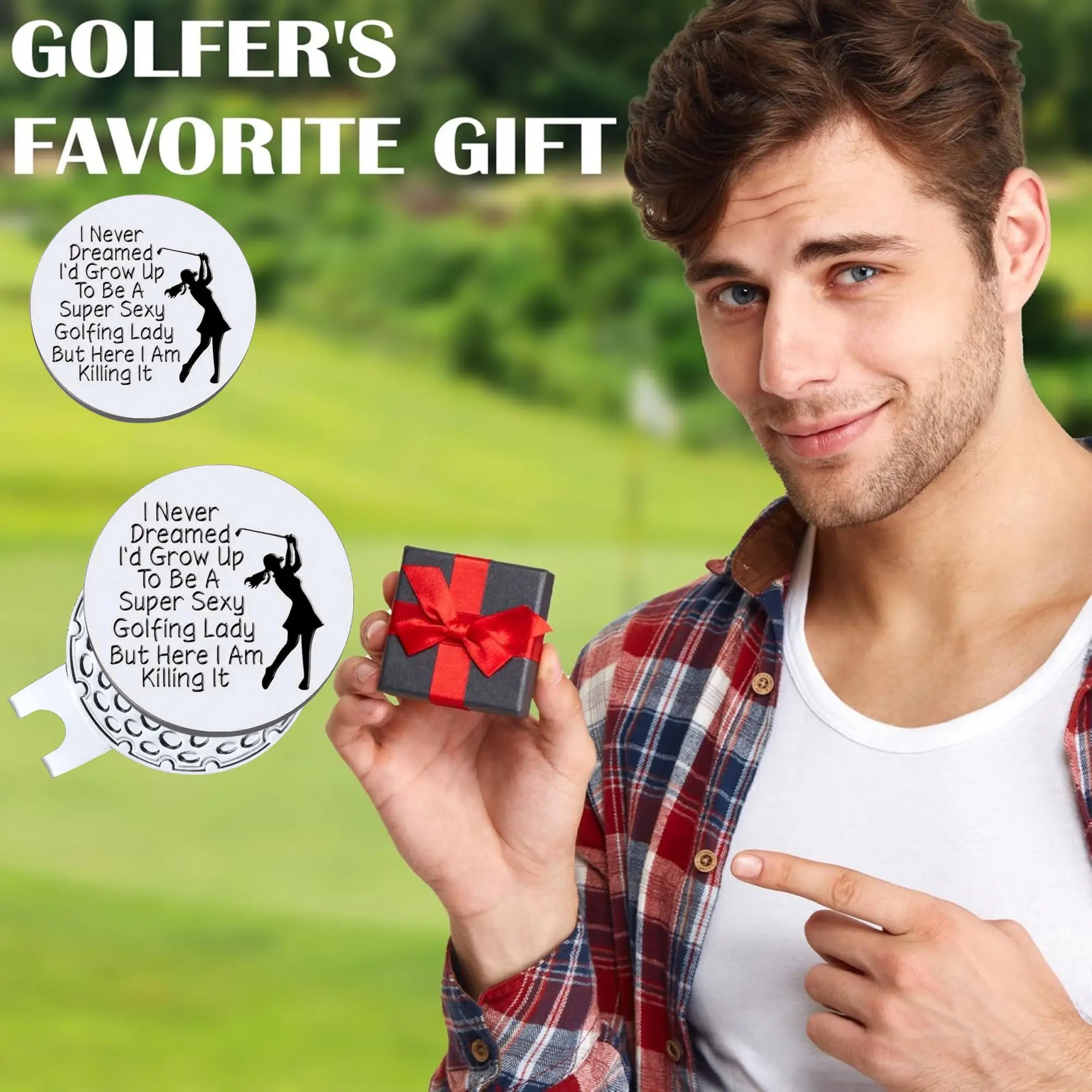 أنا لم أحلم أبدًا معرف يكبر ليكون سوبر مثير جولف سيدة كرة جولف ماركر مضحك جولف هدية للمرأة عيد الميلاد جولف ماركر هدية #6