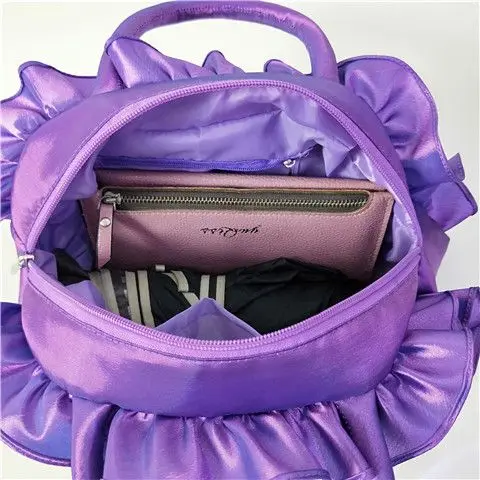 JIAERDI Gothic Purple Y2k Hand Bag Women New Dark Lolita Soft Chic Handle Purse Female Vintage Flower Cute Mini Bag Bolso Mujer