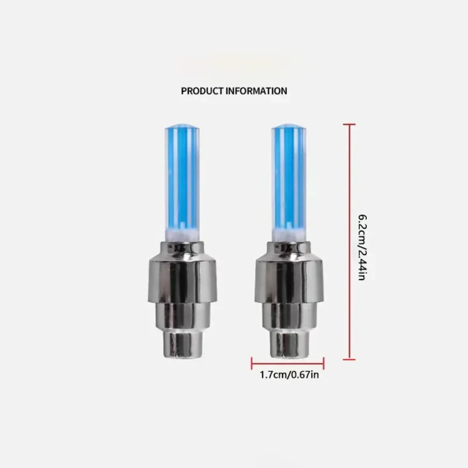 Exciting Waterproof LED Tire Valve Flashlight Kit in Colorful Design - Illuminate Your Bike Wheels Brightly with 2PCS Spokes Lig