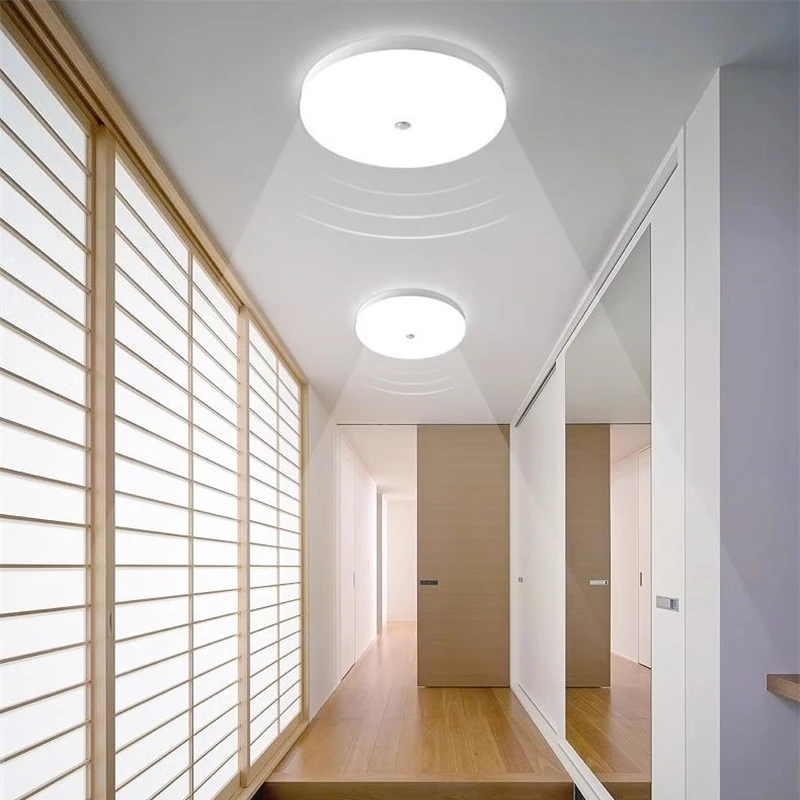 20W/30W Smart LED Ceiling Lamp PIR Motion Sensor Bathroom Panel Lamp Surface Mounted Corridor Bedroom Home Ceiling Light Fixture