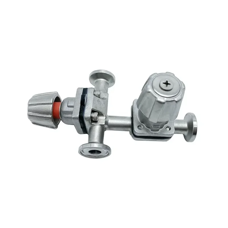 High Quality 1Inch TC 50.5MM Sanitary Grade Stainless Steel SS316L SMS Manual Clamp Three-way Diaphragm Valve for Fluid