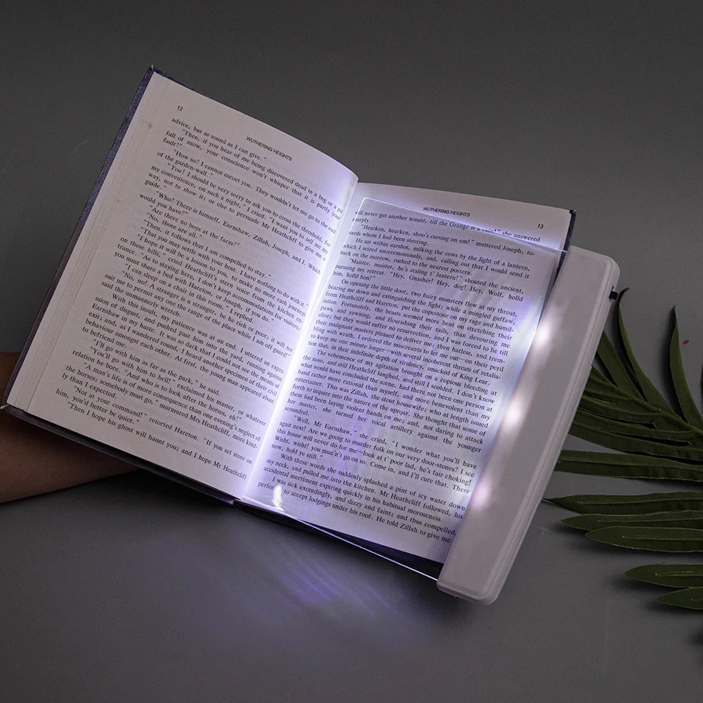 Led Flat Boek Licht Voor Het Lezen In Bed 'S Nachts Helder Led Boek Full Page Light Illuminator Panel Lampbord Draadloos