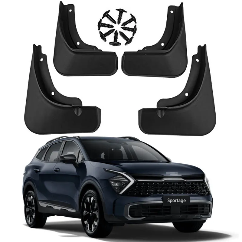 1 Set Auto Tire Mud Flaps Front Rear Wheel Plastic Mudguard Cover For KIA Sportage NQ5 LWB 2022 2023 2024 Car Modification Parts 