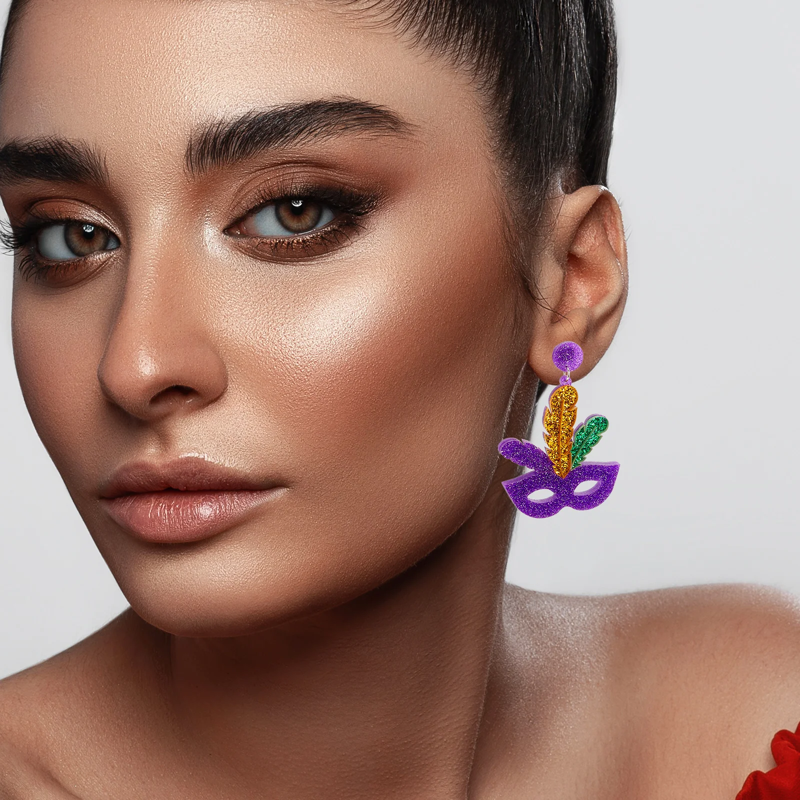 

Mask Ear Jewelry Fashion Decorative Earrings Statement for Women Trendy Chic Miss
