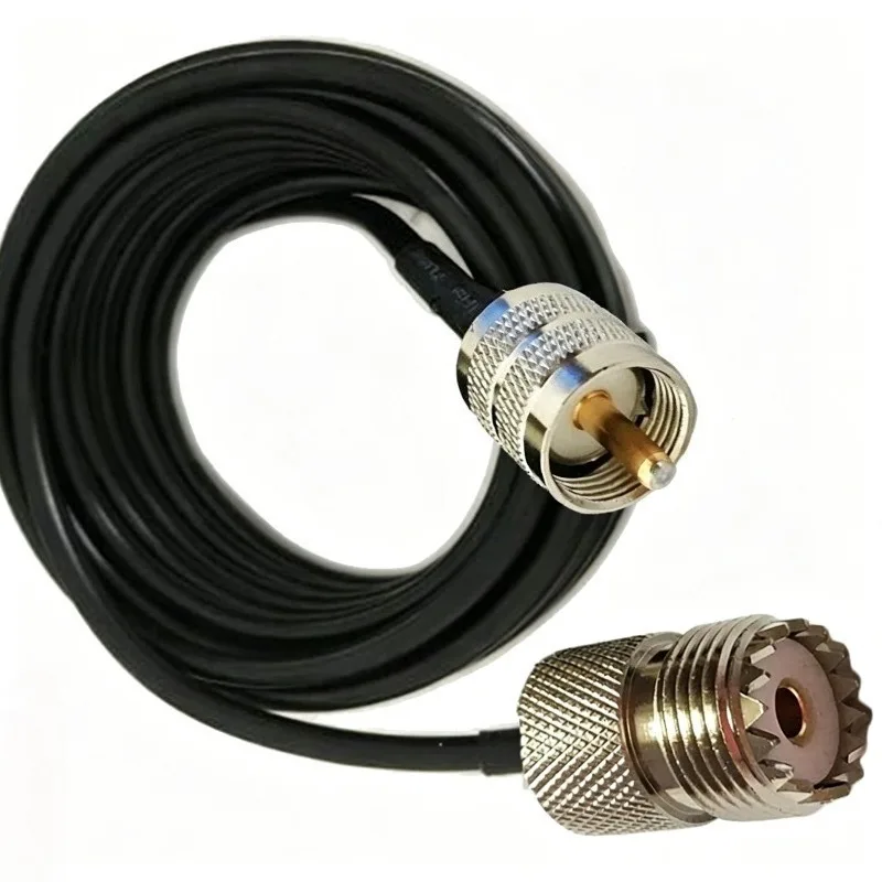 PL259 to SO239 Extension Cable RG58 UHF Male to Female Coaxial Pigtail 50 Ohm for Radio Antenna 15cm-50M