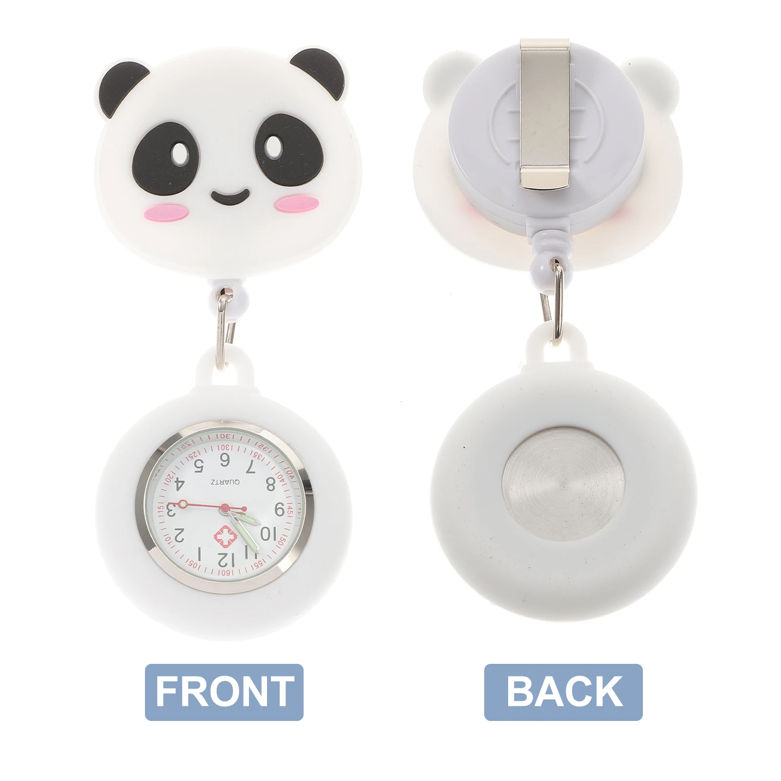 

Lovely Stretchable Panda Pocket For Nurses Premium Chest Bright Color Creative Design Stretchable Hanging Watch For Collar