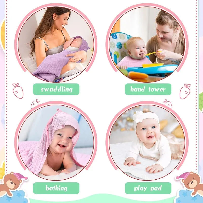 Ręcznik z kapturem dla niemowląt z czystej bawełny, 89 cm - wyjątkowo miękki i chłonny, idealny do kąpieli noworodków, zestaw upominkowy na prysznic. akcesoria dla niemowląt. baby zubehör