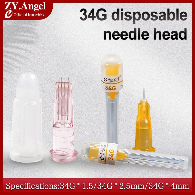 34G Disposable Small Needle 1.5/2.5/4mm Non Painless Cosmetic Use Hand Needle Ultra-fine Mosquito Needle