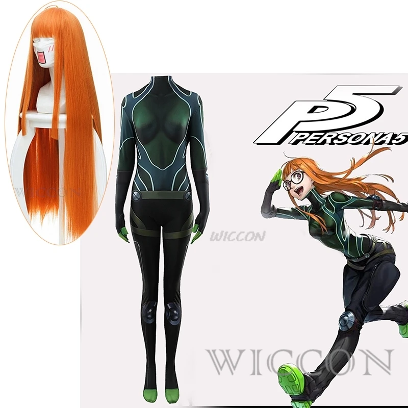 P5R Anime Futaba Sakura Cosplay Costume pour femme, Persona 5, uniforme d'Halloween, vêtements de combat, tenue de fête de carnaval