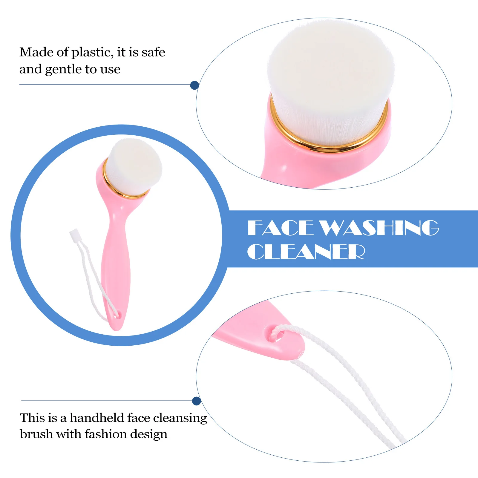 Manual Face Washing Brush for Women Pore Cleansing Exfoliator Removes Impurities Promotes Blood Circulation Skin Care Massage