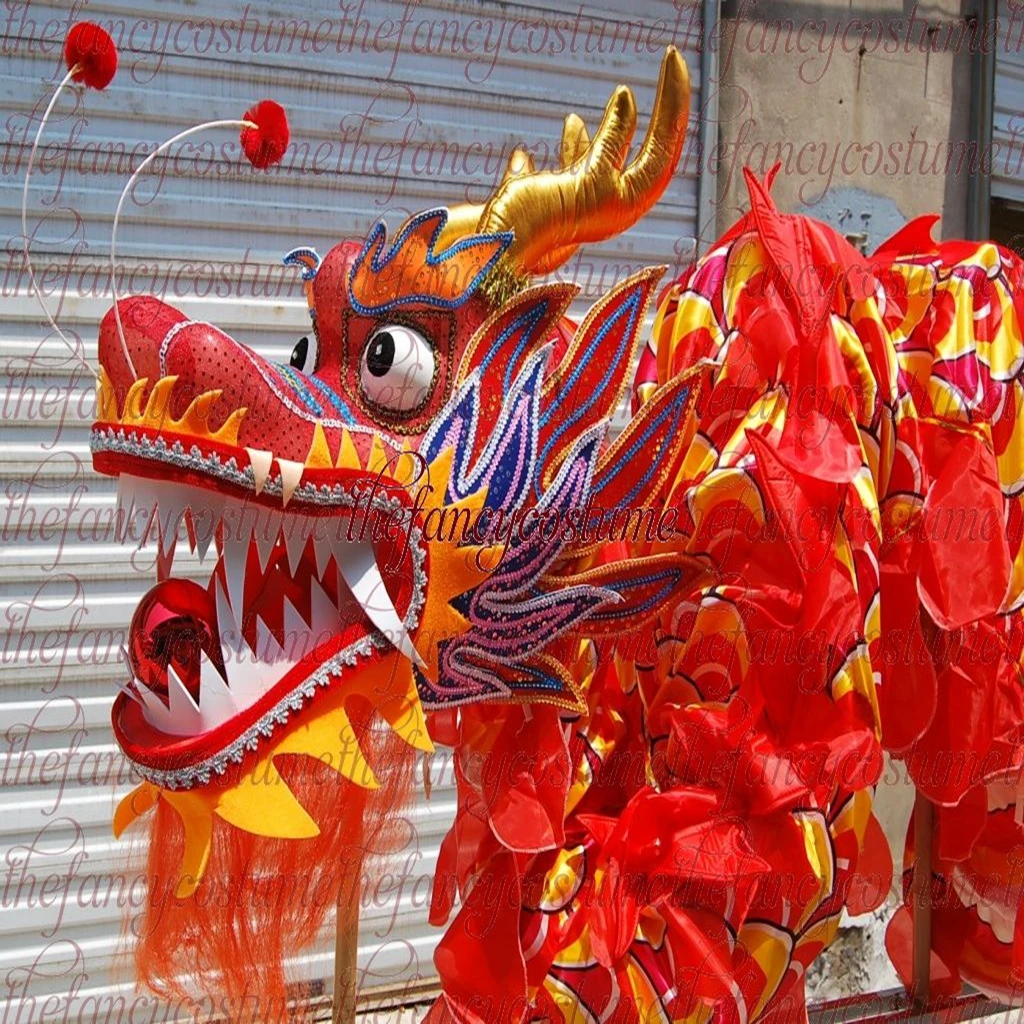 10M 6 volwassenen Kongfu Dragon Dance Props Chinese Lente Dag Traditionele Cultuur Folk Mascotte kostuum Party Ornament