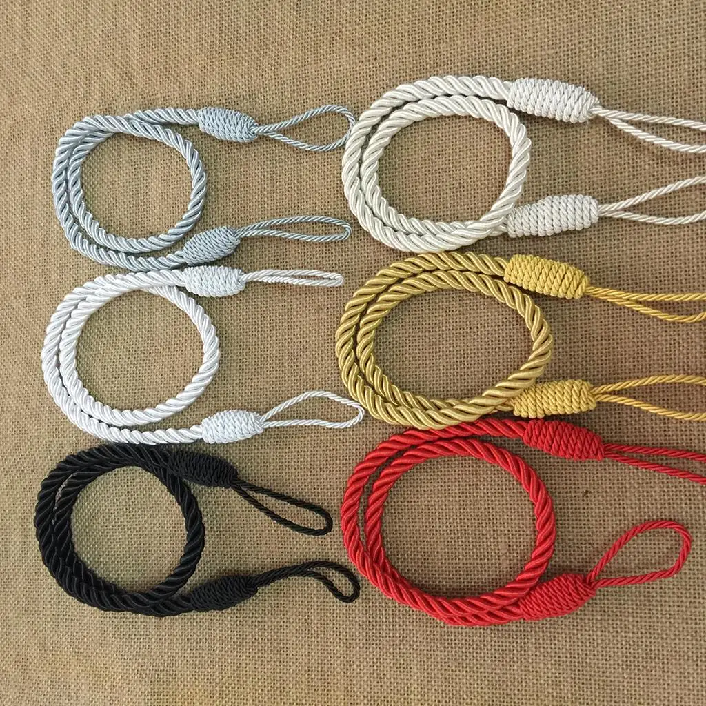 Durable Rope Curtain Tiebacks EU Style Holdbacks Organizer Fastener for Home Bedroom Children's Room Living Room Curtains