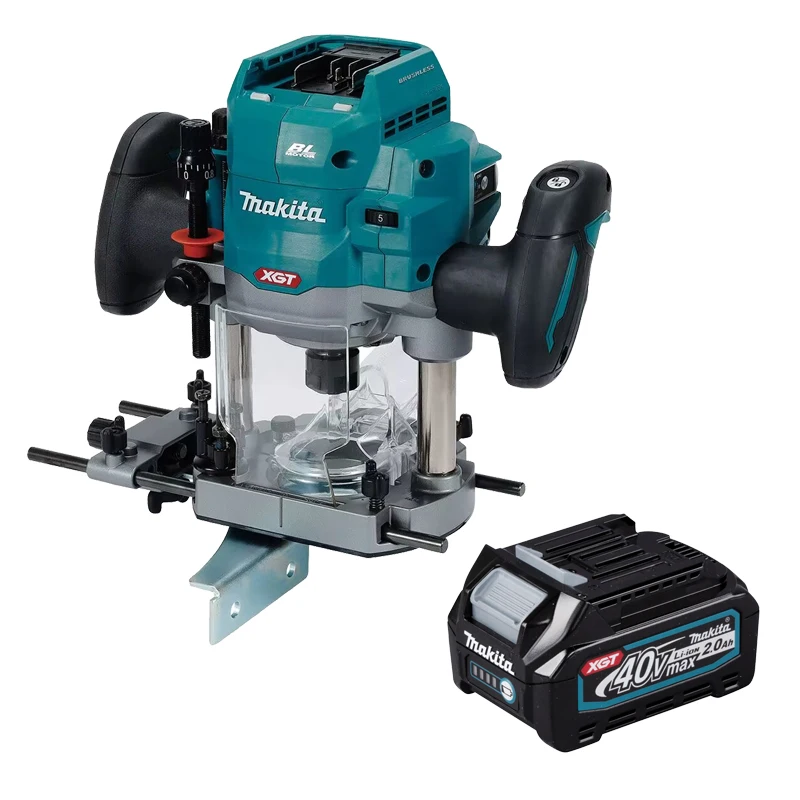 Makita RP001G Wood Router 40V Max Cordless 1/2in Rechargeable Polishing Machine High Power Carpentry Specific Trimming Machine