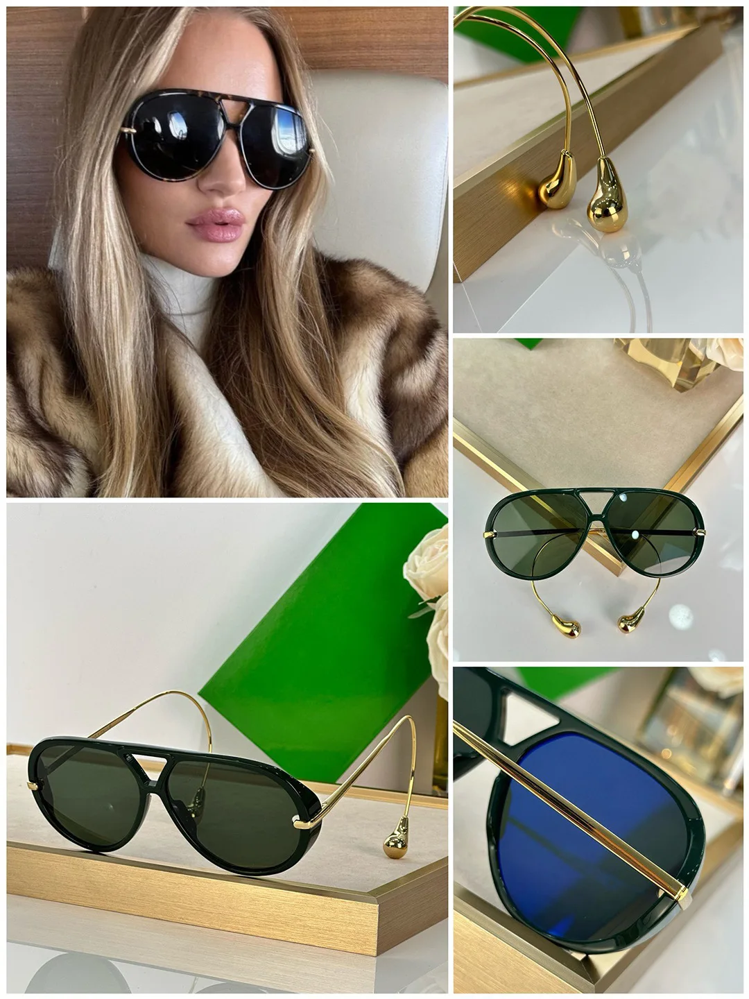 Lunettes de soleil pilote respirantes pour hommes et femmes, lunettes de soleil étoile en métal vintage, nuances UV400, marque de luxe, créateur de