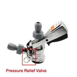 KegLand Stainless S-Type Keg Coupler S.S (with Pressure Relief Valve; 2 X Duotight KL06903)