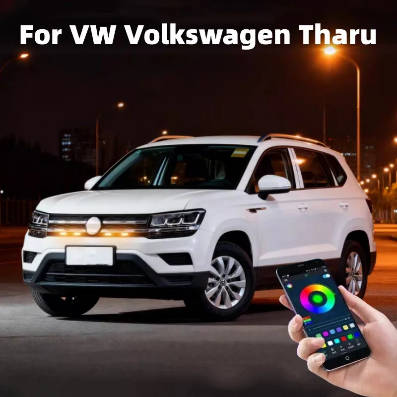 

LED Front Grille Light For VW Volkswagen Tharu 2019-2022 Car Daytime Running Light Wheel Eyebrow Lamp 12V