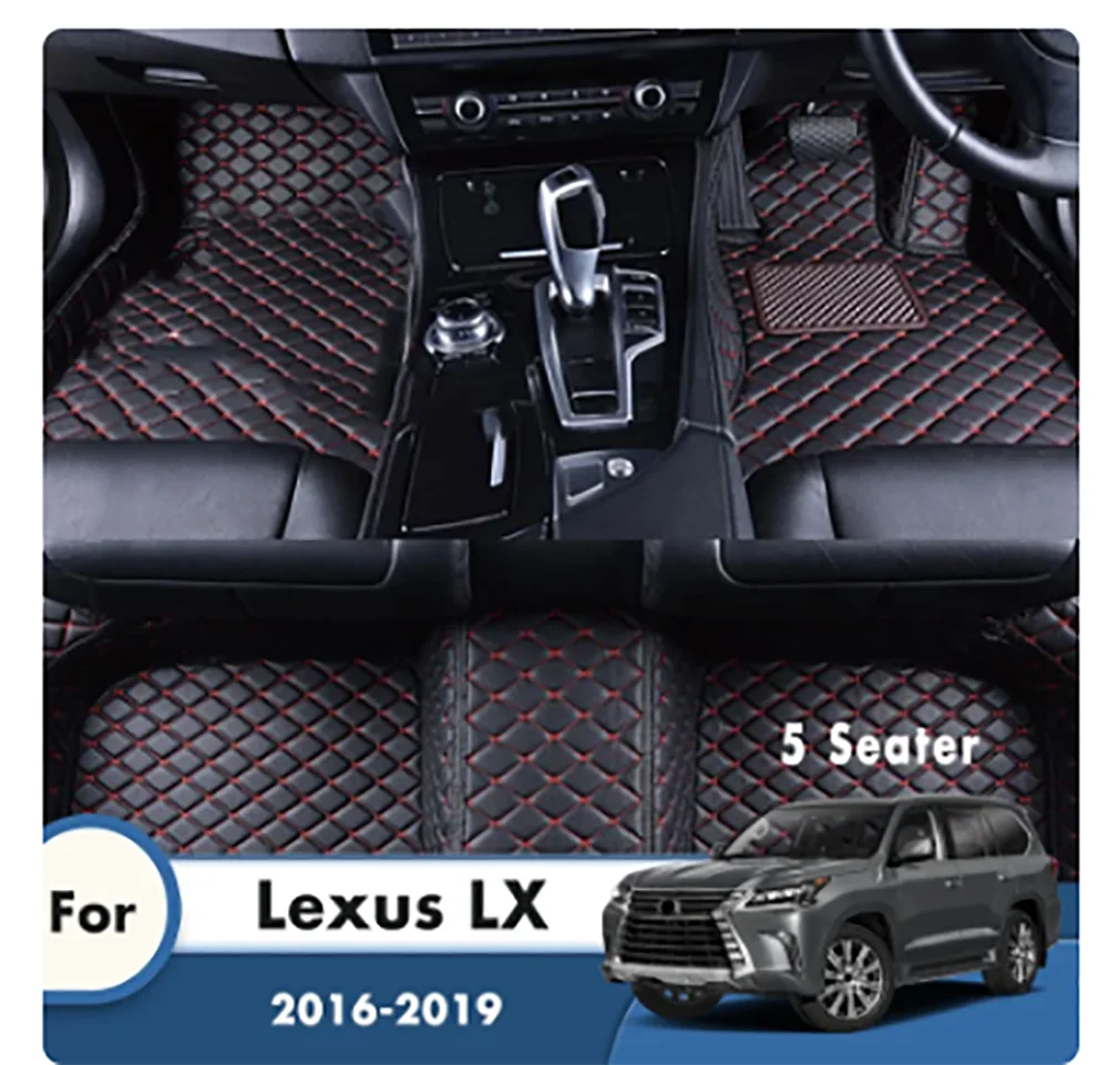 

Коврики RHD, автомобильные коврики для Lexus LX 2019 2018 2017 2016, 5-местные автомобильные интерьерные аксессуары, пользовательские передние и задние боковые коврики