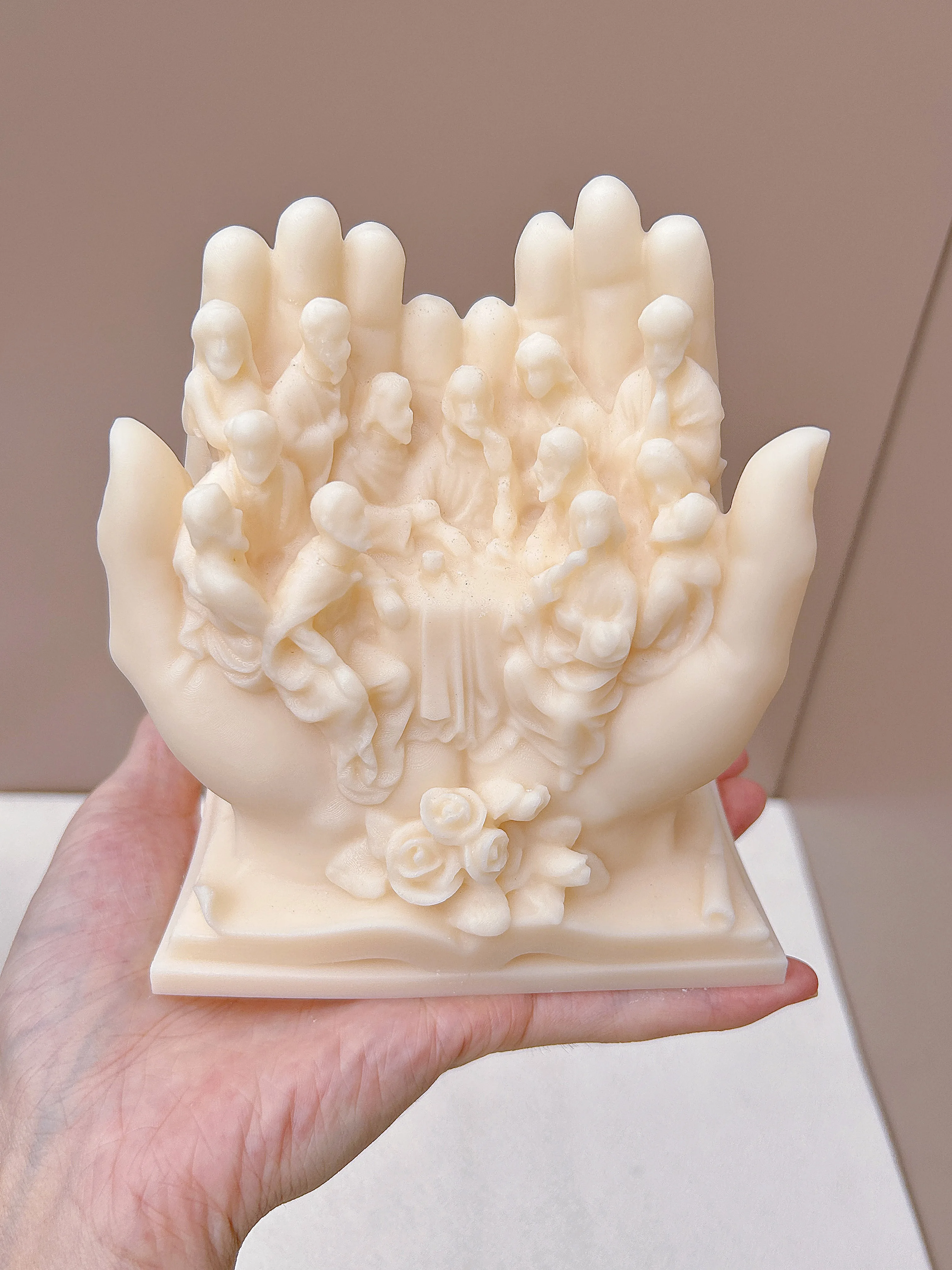 Twelve Saints Home Art Decoration Resin Gypsum Cement Candle Silicone Mould