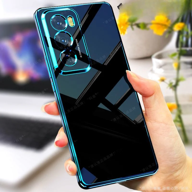 Luxury TPU Plating Slim Case For OPPO Reno 12 Pro Transparent Soft Protective Back Cover For oppo reno12 reno12 pro Reno 12Pro