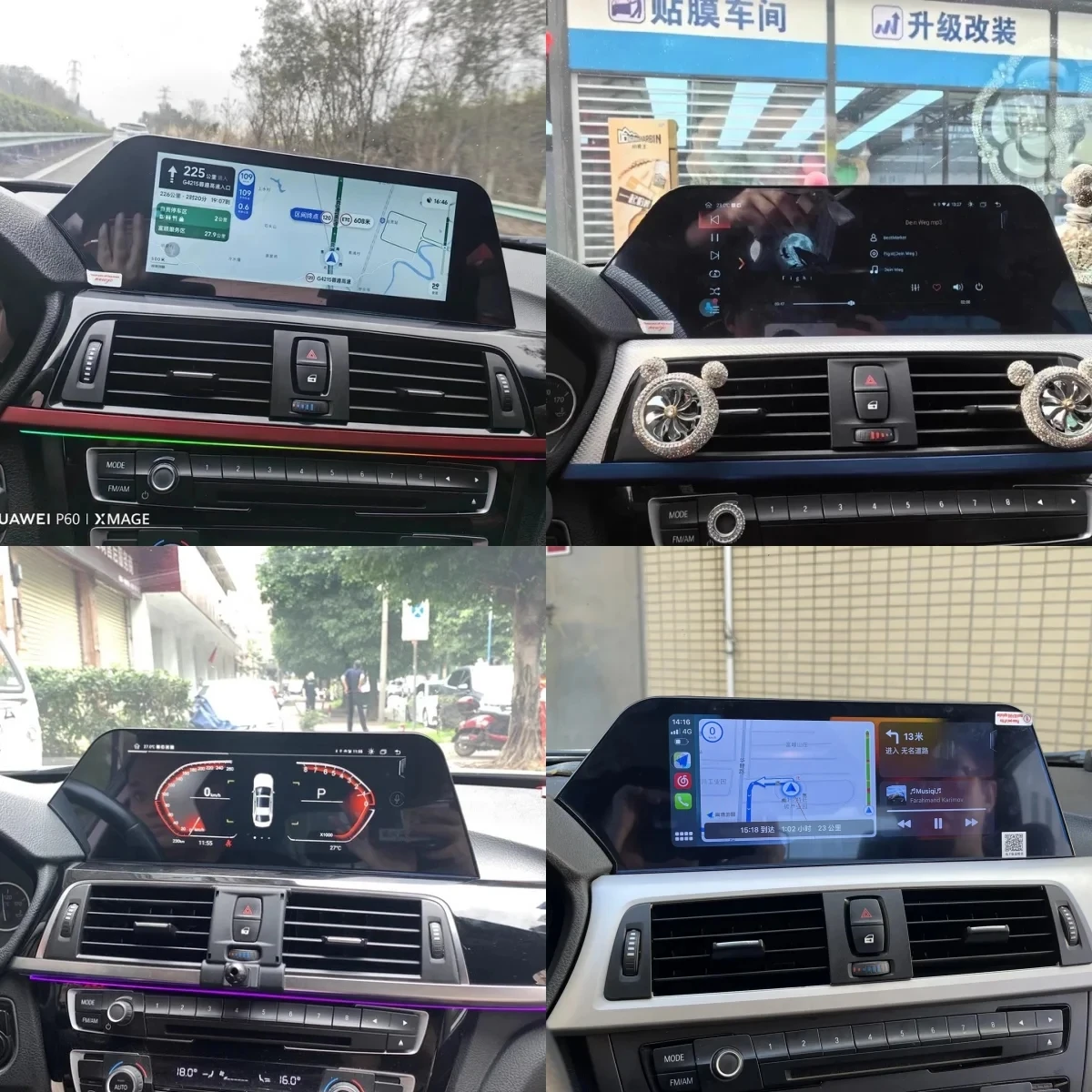 

10,25-дюймовый автомобильный экран с лезвием, беспроводной CarPlay для BMW 3 4 серии GT F30 2013-2019 Android 14, мультимедийный видеоплеер, головное устройство DSP