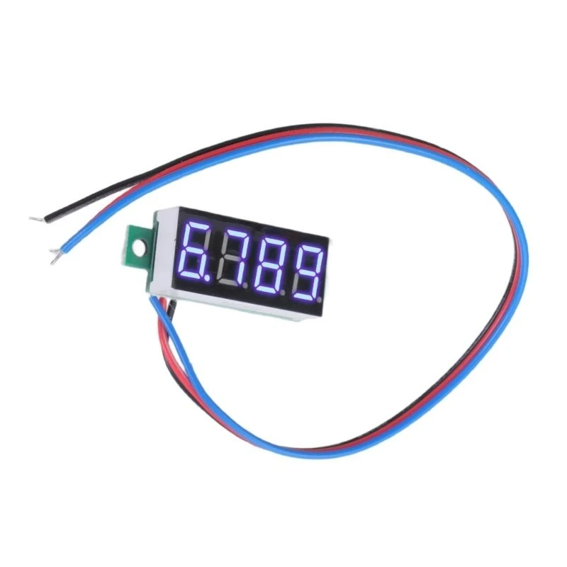 

Светодиодный вольтметр 4Digit Display Testage Paneser Панель DC0-100V Диапазон 20 см. Провод 601A