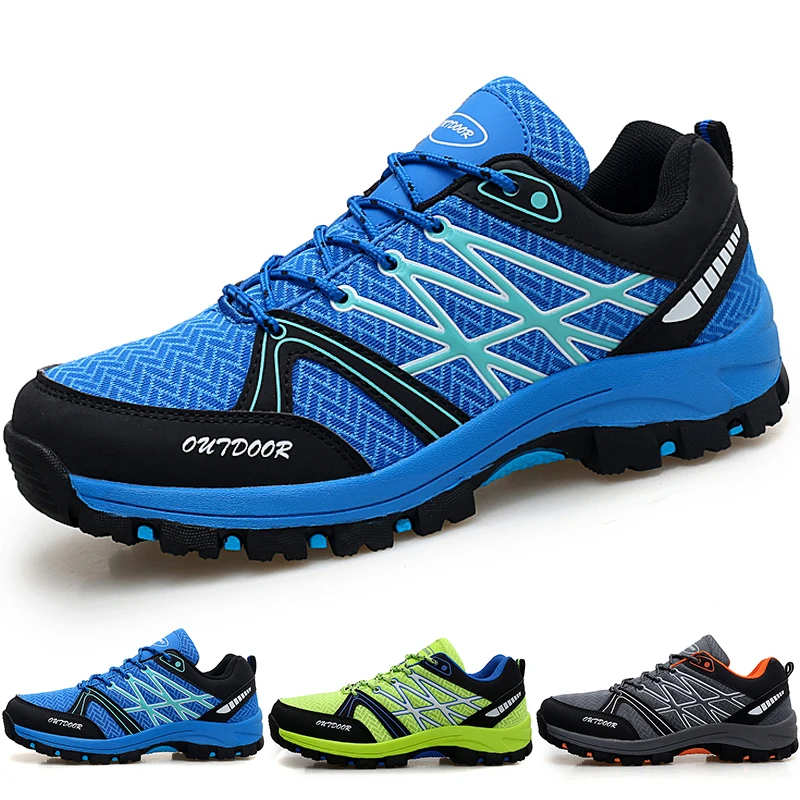 Brand Hiking Shoes Men Mesh Breathable Travel Shoe Outdoor Waterproof Hunting Fishing Shoes Mountain Off-Road Riding Sports Shoe