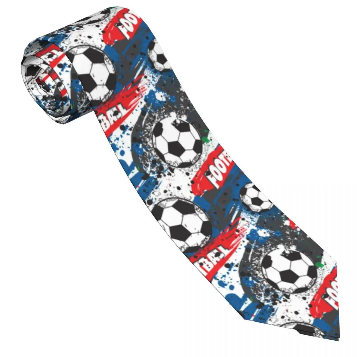 

Tie For Men Formal Skinny Neckties Classic Men's France Football Championship With Ball Flag Wedding Tie Gentleman Narrow