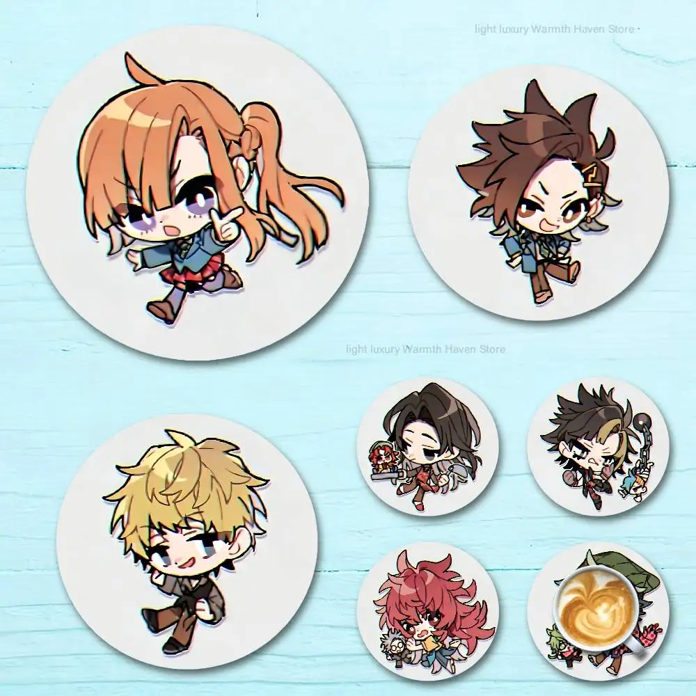 

Game Y-Your T-Turn to D-Die Wooden Coasters 10cm Round Cosplay Fans Collect Friends Gifts