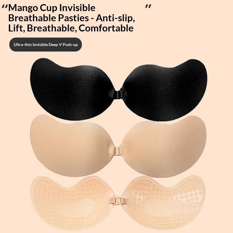 Mango Cup Nippelabdeckung, ultradünner, atmungsaktiver, unsichtbarer Push-up-BH, geeignet für Damen-Sommer-Unterhemd