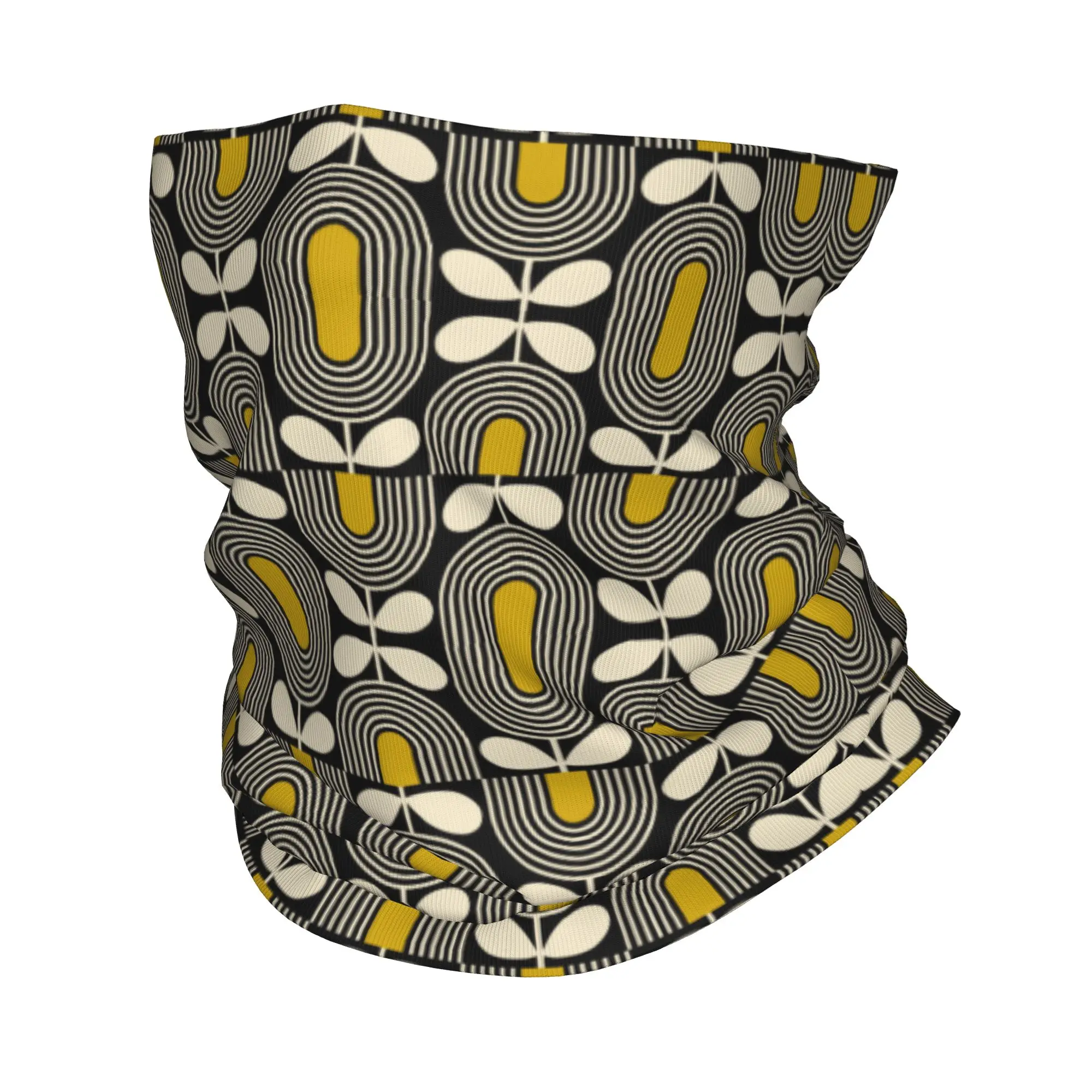Orla Kiely Scandinavian Flowers Bandana Neck Warmer Women Men Winter Ski Hiking Scarf Gaiter  Face Cover
