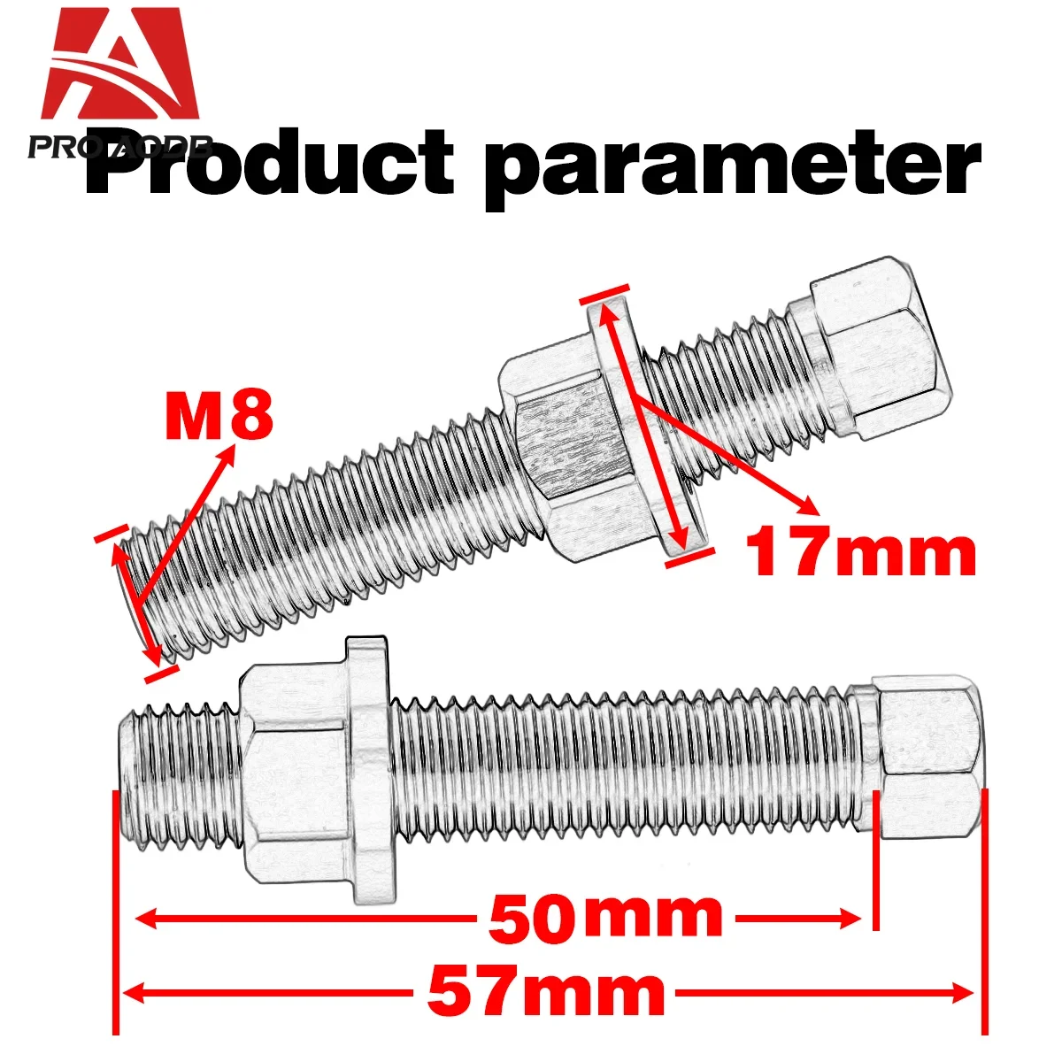 Motorcycle Chain Regulator M8x50 Screws Nuts For KTM 690 790 890 950 990 1090 1190 1290 ADVENTURE DUKE ENDURO SMC R 2004-2024