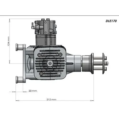 

Hot Sales DLE 170 170CC for RC Airplane Model DLE170 Cc Airplane Engine