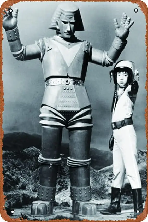 Johnny Sokko and His Flying Robot Vintage Retro Metal Tin Sign Pub Bar Man Cave Club Cafe Decoration 8 x 12 inch