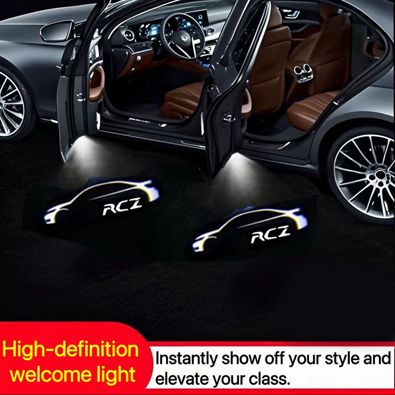 LED Car Door Emblem Light Welcome Lamp WirelessLaser Projector Auto Accessories for Peugeot RCZ 5008 4008 408 407 3008 508 308