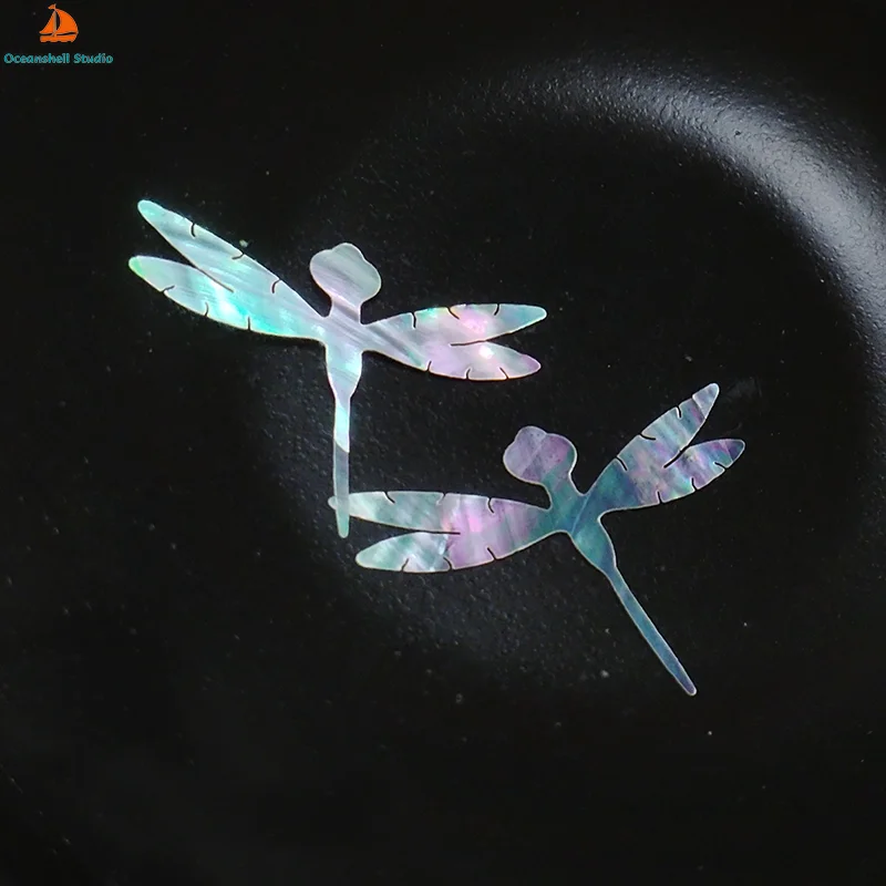 2 PC Abalone (Pฤua) Shell Pieces Butterfly Shape Scrap Inlay Pack-for Crafts, DIY Project, Jewelry Making, Musical Instruments
