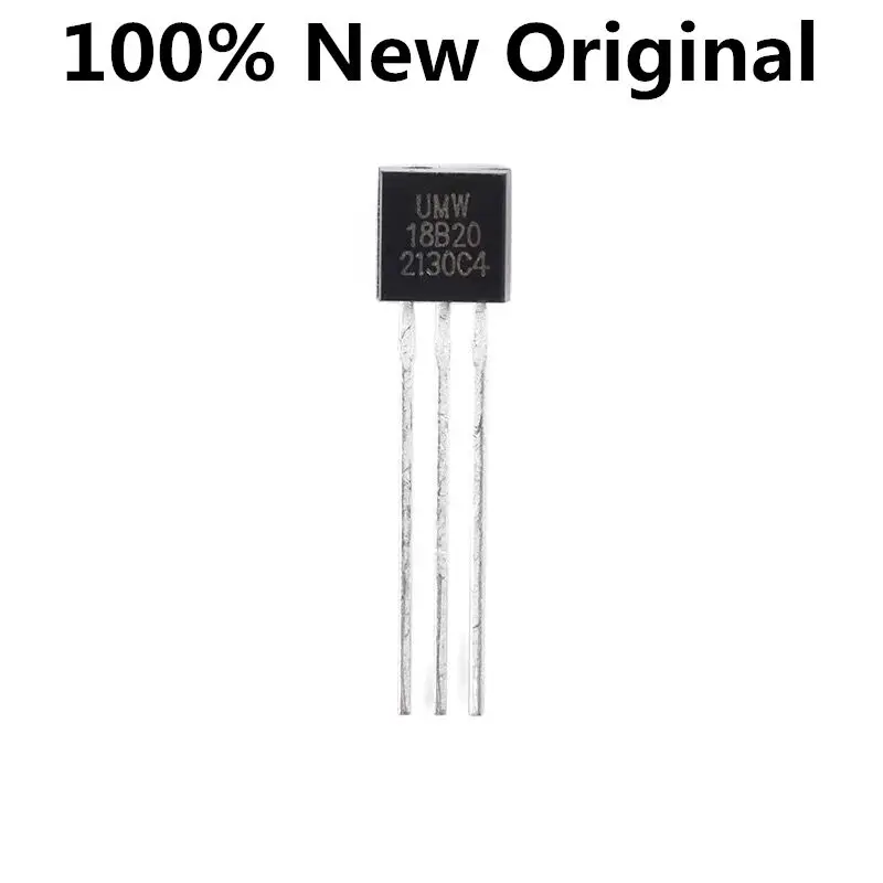 10/20PCS/LOT DS18B20+、code 18B20、TO92、Temperature sensor chip temperature acquisition programmable digital thermometer