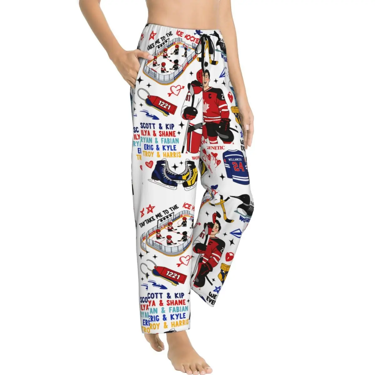 Heated Rivalry Girl's Loungewear pants Loose Fit Hockey Romance Pyjama Pants Dorm Pajama Bottoms