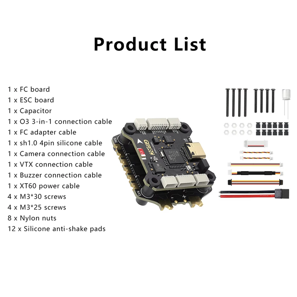 GEPRC TAKER F745 BT  8Bit 60A Stack 4IN1 ESC 512MB Black Box Data Analyze Record Flight Barometer Dual Gyroscope Racing FPV Dron