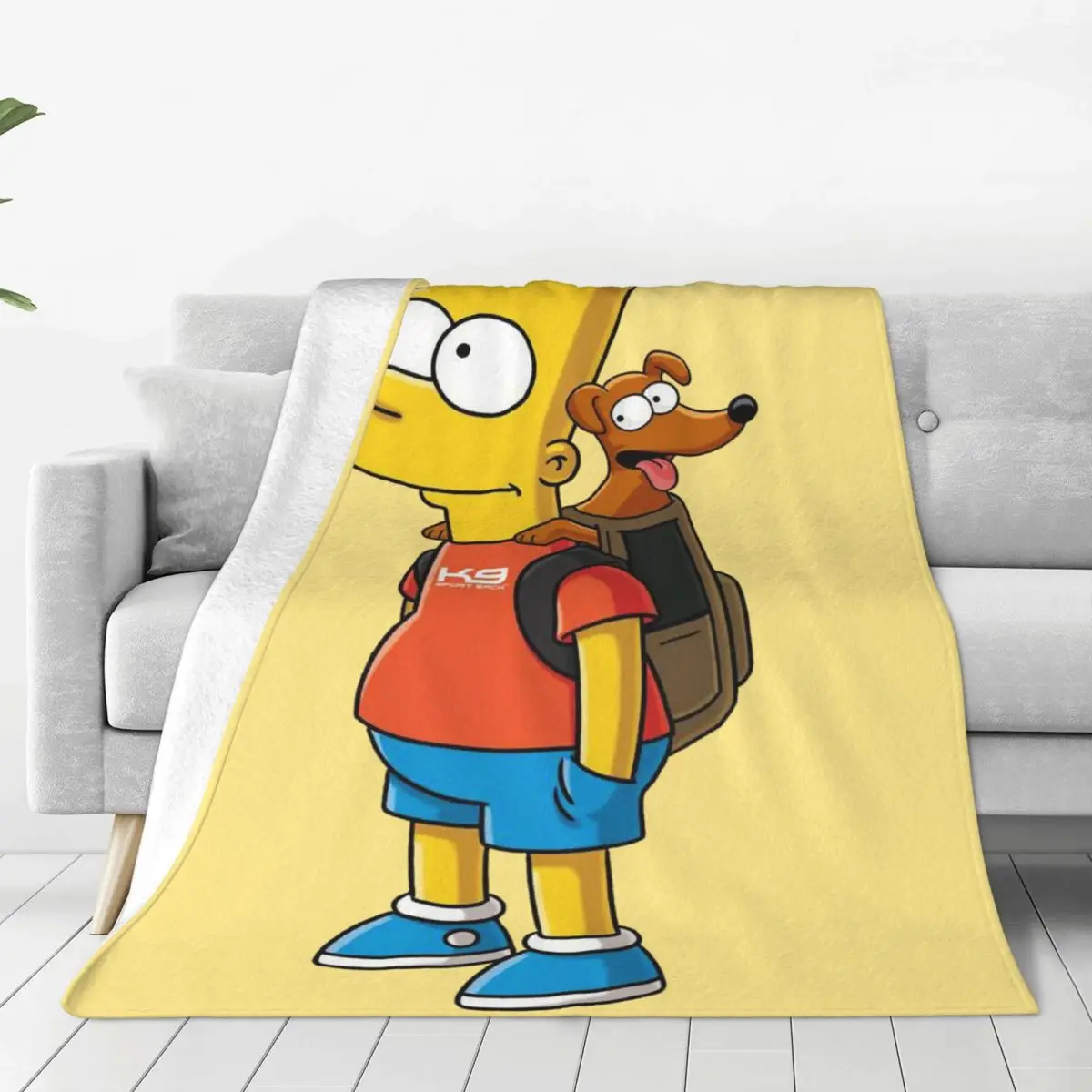 

Custom Simpsons Cartoon Blanket Warm Fleece Soft Flannel Throw Blankets for Bedding Couch Car Spring