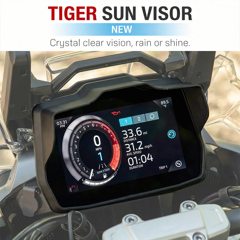 

For Triumph Tiger 900 Rally Pro GT 1200 GT Pro Speedometer Protective Cover Sun Visor Dashboard Guard Instrument Hat Anti Glare