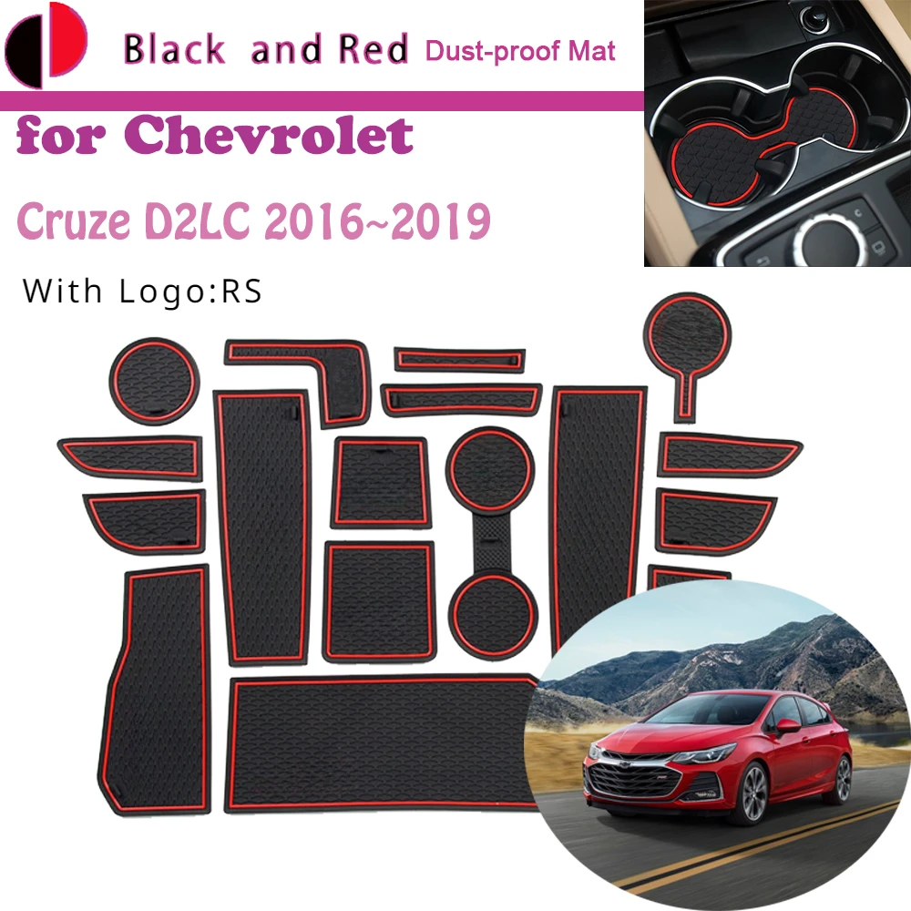 

Rubber Door Groove Mat for Chevrolet Cruze Holden Astra D2LC 2016~2019 Gate Storage Slot Coaster Dust-proof Pad Car Sticke Rug