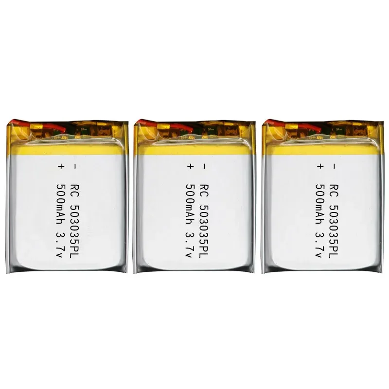 500mAh 3.7V 503035 Lithium Polymer Battery for Mobile Phone Balance Bike Bluetooth Headset Pet Water D