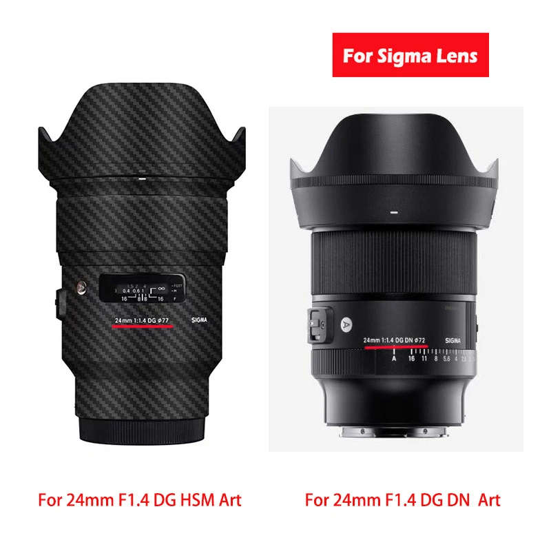 Untuk Sigma 24 1.4 DG HSM Art Decal Skin Vinyl Wrap Film lensa pelindung stiker mantel 24mm F1.4 DN DG Sony E Mount