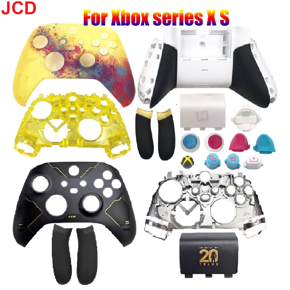 JCD Replacement Faceplate Case For Xbox Series X S Controller Battery Cover Side Rails Dpad LT RT Button Grips Limited Edition