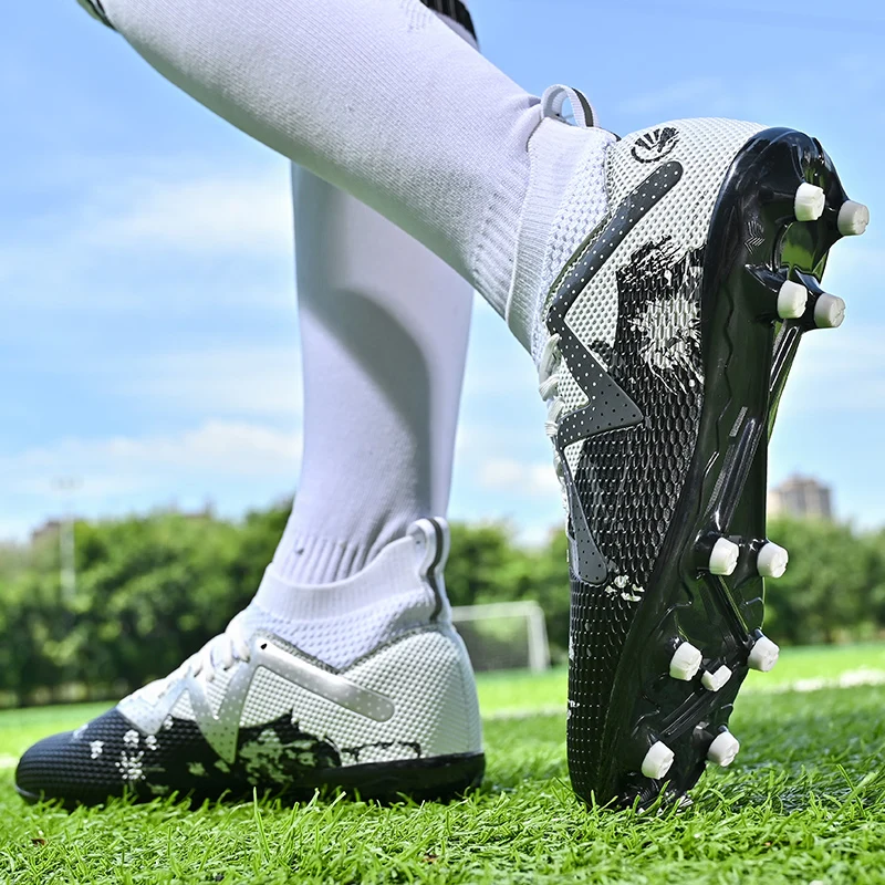 

Новые мужские футбольные бутсы FG, профессиональные, для игры на траве, износостойкие, дышащие, повседневные, удобные, нескользящие, с защитой голеностопа