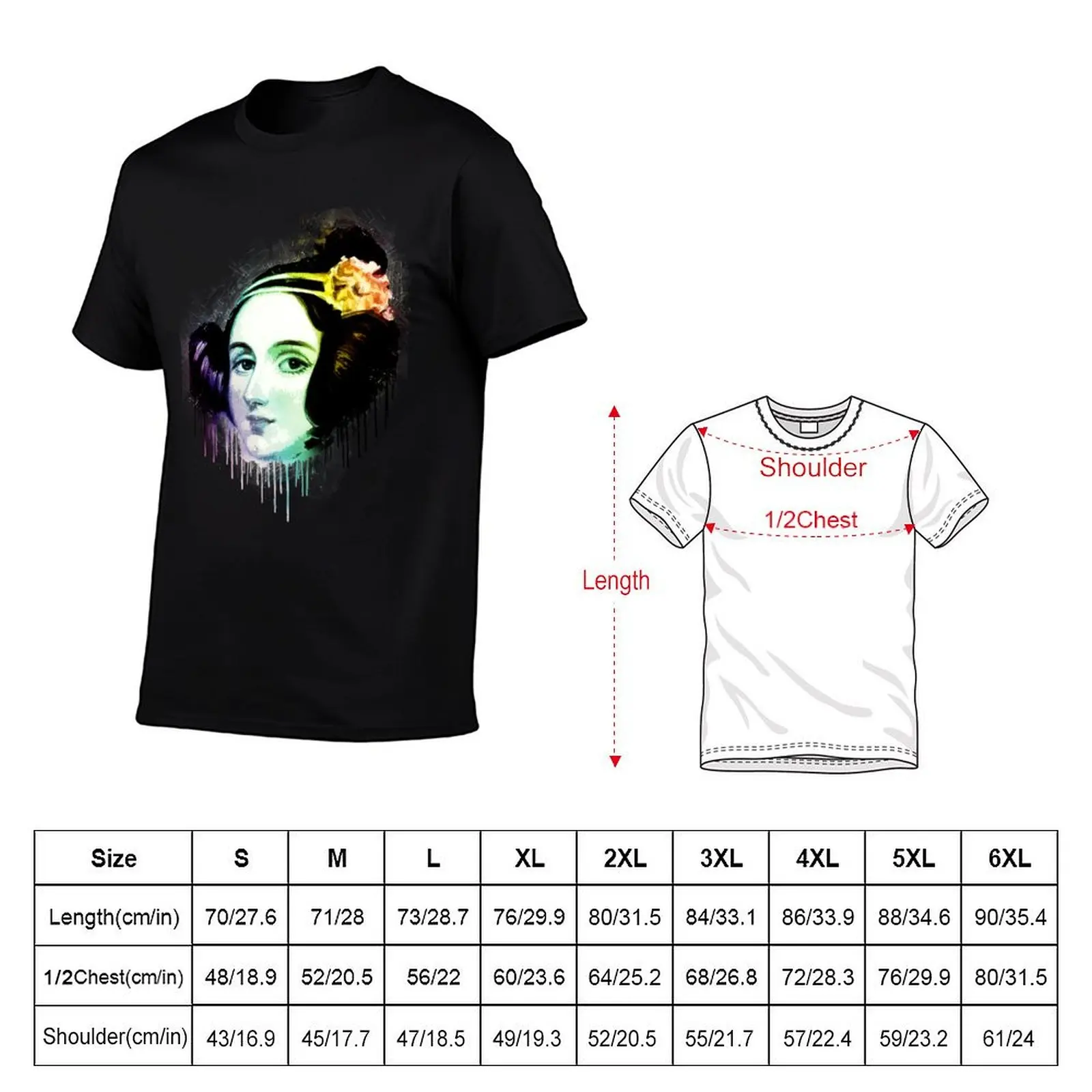 Ada Lovelace Urban Grunge Painting Rainbow Spectrum T-Shirt animal prinfor boys custom t shirt anime shirts men