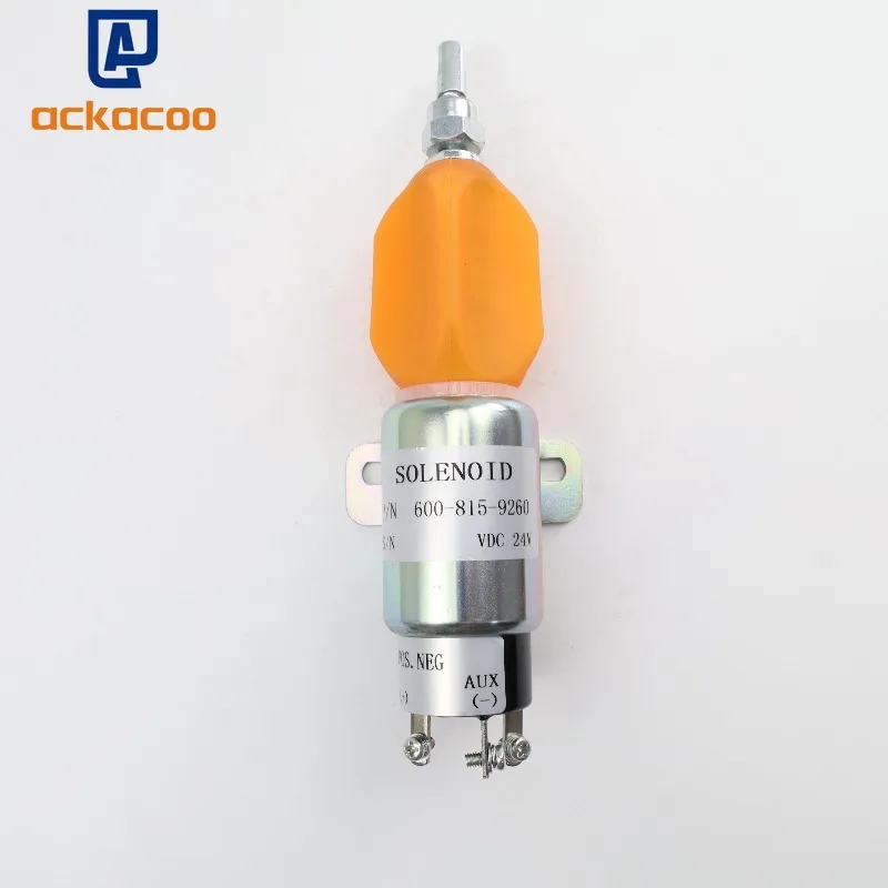 

600-815-9260 600-815-9261 Stop Solenoid Shutoff Solenoid Valve 24V for Komatsu PC128US-2 PC138 WA100-5 WA150-5 WA320-5 WA80-3