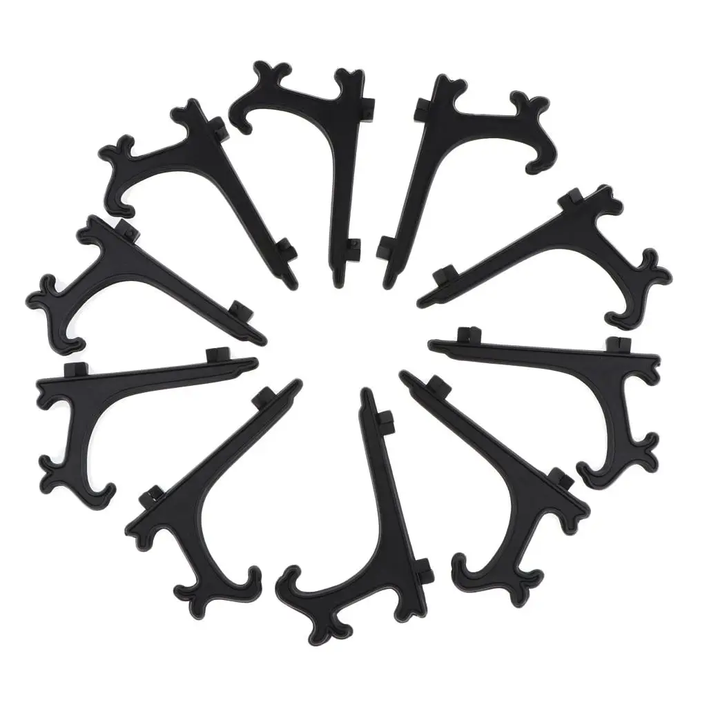

10x Easels Plate Holder Plastic Display Stands for Photo Decorative for